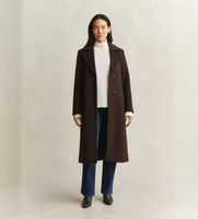 gant para mujer 4751184 abrigo belted wool blend marron s lana clasico