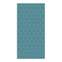 alfombra vinilica azul 120x160cm mosaico hexagonos
