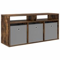 mueble bajo con cajon roble ahumado 102 x 32 x 485 cm vidaxl