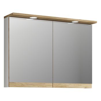 Armario Con Espejo De Baño Led 59x80x23 Cosila