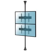 kimex soporte de suelotecho inclinable para 2 pantallas de tv 32-75 altura 240cm vesa 400x400 max 30kg