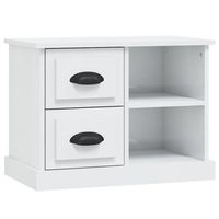 mesita de noche  mesa auxiliar  mesilla blanco brillante 60x355x45 cm
