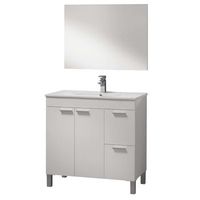 mueble de bano con dos puertas batientes y dos cajones
