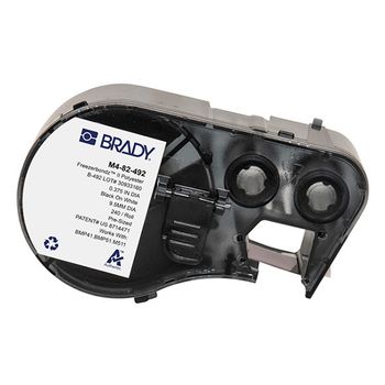 Brady M4-82-492 FreezerBondz etiquetas de poliéster negro sobre blanco Ø 9,53 mm (original)