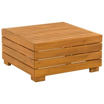 Mesa Auxiliar De Jardín Madera De Acacia Sólida Marrón Vidaxl