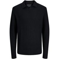 jack  jones jersey 12277993 jprwinter knit structure polo styd aw24 black para hombre