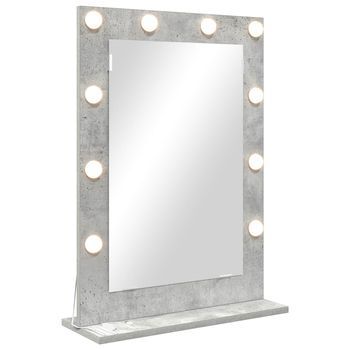 Espejo De Tocador Gris Concreto 70 X 50 X 18 Cm Rectangular Vidaxl