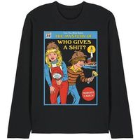 steven rhodes camiseta manga larga who gives a shit para mujer