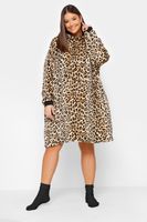 yours batamanta con capucha beige leopardo