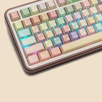 teclas de doble impresion dye-sub pbt con retroiluminacion lateral perfil cherry 131 teclas defrkrruarjpes para teclado mecanico diseno iso f75