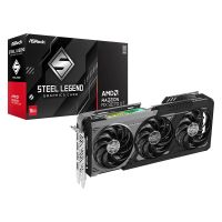 tarjeta grafica asrock radeon rx 9070 xt steel legend dark 16gb gddr6 rdna 3 overclocking