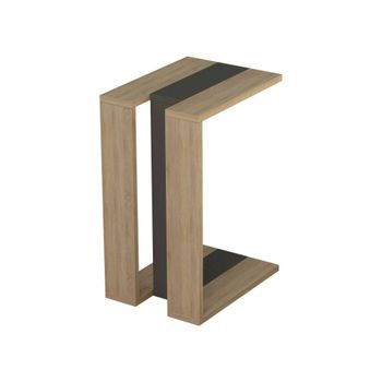 Mesa de centro efecto madera roble, antracita 170x40h35 cm