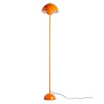 Lámpara De Pie De Diseño Nórdico Naranja Y Base Parabólica Casquillo E27 Para Salón Comedor Dormitorio