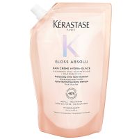 kerastase gloss absolu bain creme hydra-glaze shampoo for thick frizzy hair 500ml refill