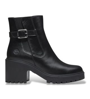 Timberland para mujer. TB0A2GGNW021 Botines de piel Chelsea Stone Heights negro (40 W), 8 a 10cm, Cremallera, Casual
