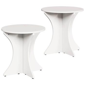 Mesa De Centro 46x46x47 Cm Madera - Blanco