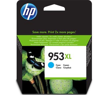 HP 953XL Cyan Ink Cartridge, Cyan