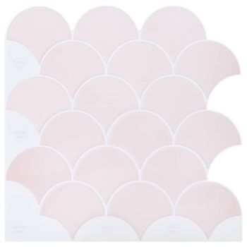 Baldosa De Escama De Pescado 50 Uds. Rosa Claro 30 X 30 Cm Vidaxl