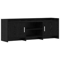 mueble de tv 130 x 33 x 47 cm roble negro madera de ingenieria vidaxl