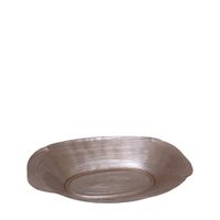 plato oval beige iridiscente 19x25x5cm