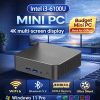 fuchu 2026 nuevo mini pc portatil con intel core i3 6100u windows 11 16gb lpddr4 1tb2tb m2 ssd computadora para juegos wifi 6 bt52 oficina escritorio