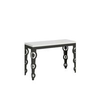 mesa tipo libro 120x4590 cm karamay double fresno blanco estructura antracita