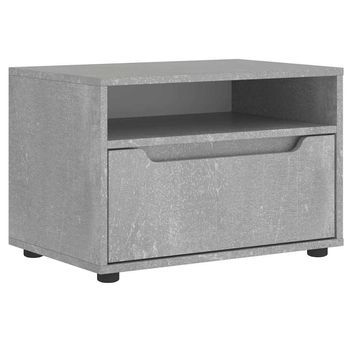 Mueble Tv Visnes Gris Hormigón 60x40x38 Cm Madera Ingeniería Vidaxl