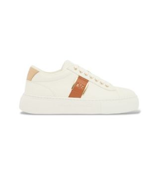 A|X Armani Exchange para mujer. XW002224AF21429MZ433 Zapatillas Ax Combi blanco (39), Plano, Cordones, Casual