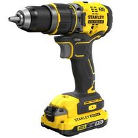 stanley taladro percutor brushless v20 18v 80nm con 2 baterias li-ion 2ah