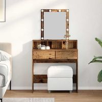 vidaxl mesa de tocador madera vieja 80 x 41 x 1445 cm