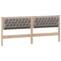 cabeceropanel de cabecero otro marron y taupe 200 cm madera maciza de pino