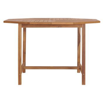 Mesa De Comedor De Jardín | Mesa De Exterior Madera Maciza De Teca 110x110x75 Cm