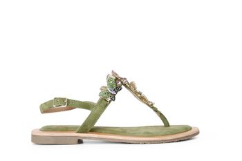 sandalias chanclas con accesorio joya green