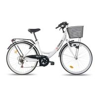 bicicleta city 40 toplife blanca