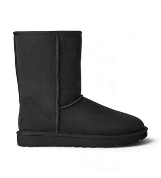 UGG para mujer. 1016223 Botines de piel Classic Short II negro (36), Plano, Ninguno, Casual