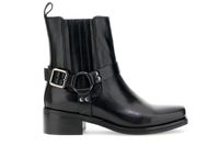 botines de piel con espuela black 40
