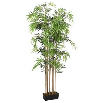 Árbol De Bambú Artificial Con 1095 Hojas Verde 150 Cm Vidaxl