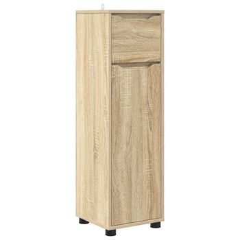 Gabinete De Baño Roble Sonoma 30,5 X 30 X 101 Cm Vidaxl