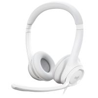 logitech h390 auriculares con cable y supresion de ruido funciona con chromebook blancos