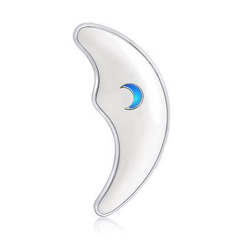 Pluma Masajeadora Gua Sha De Raspado De Meridianos Sc510. 13x5x2 Cm. Color: Blanco