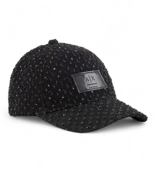 A|X Armani Exchange para mujer. XW001894AF18855MC329 Gorra Baseball Hat negro (OSFA), Algodón, Clásico