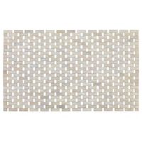 alfombra bamboo blanca 50x80 cm wenko