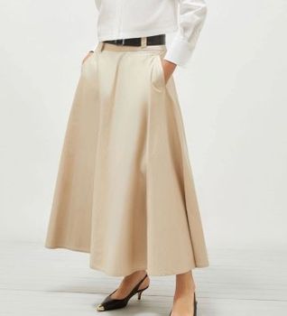 Marella para mujer. 2513101011200 Falda de jacquard Kuban arena (44), Beige, Casual, Algodón