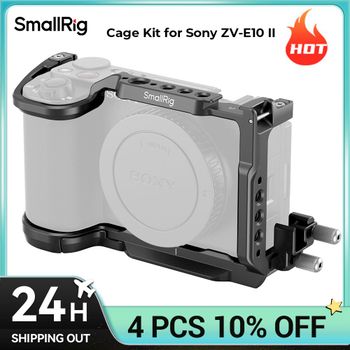 Kit de jaula SmallRig para Sony ZV-E10 II con placa de liberación rápida Arca-Swiss para DJI RS 2 / RSC 2 / RS 3 / RS 3 Pro, trípode 4867