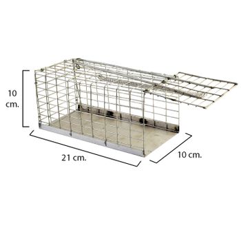 SANCO STORE - MAURER Trampa Ratas Jaula Metal Completa 21x10x10 cm