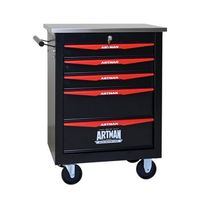 carro de herramientas - organizador de taller - acero - negro y rojo 625x345x78cm