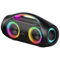 altavoces cool portatil bluetooth 30w con lector usb sd y luces led rgb