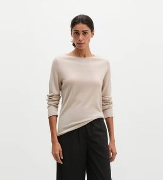 Marc O'Polo para mujer. 5000008635 Jersey de punto slim beige (XL), Casual, Lana, Manga larga