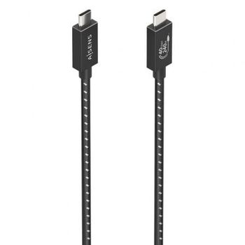 Cable USB AISENS A156-0867 USB4 Gen3x2 40Gbps 240W 8K 1m Gris E-Marker