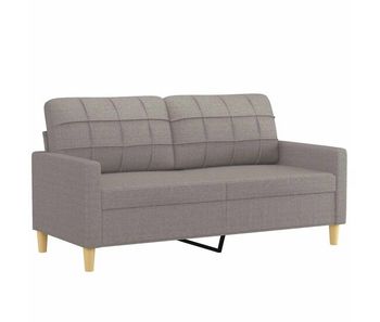 Vidaxl sofá de 2 plazas de tela gris taupé 140 cm